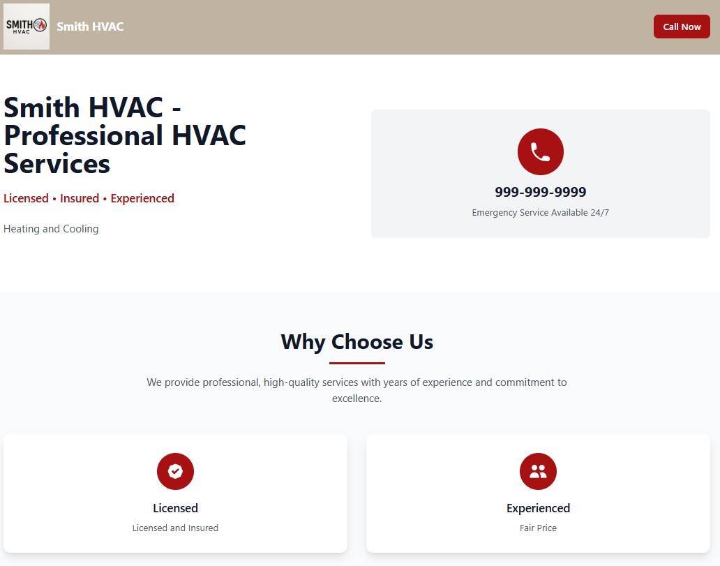 Smith HVAC Website